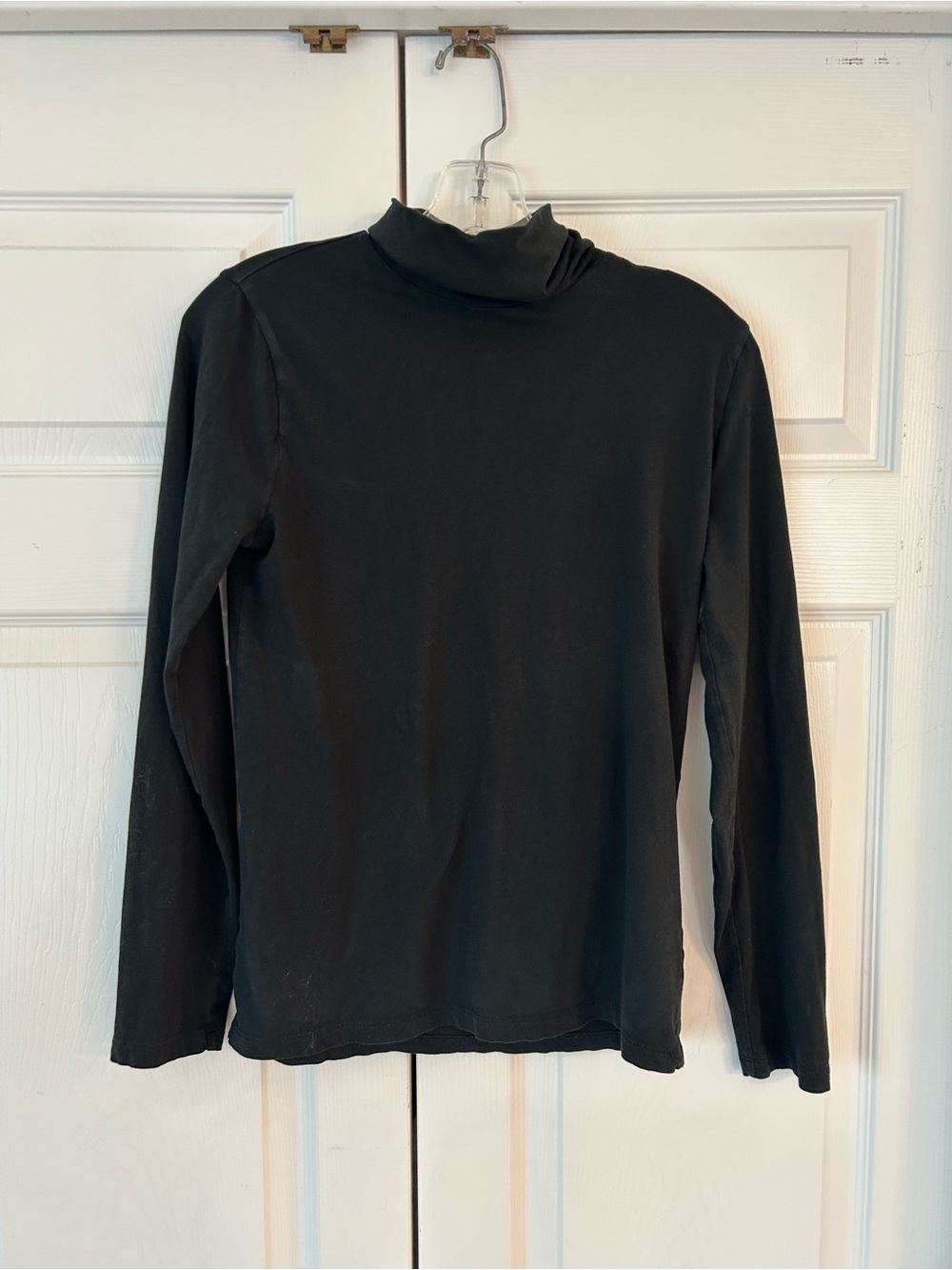 NWOT J.Crew Women’s Black Turtleneck Sheer Cotton Tunic Blouse Shirt Size S
